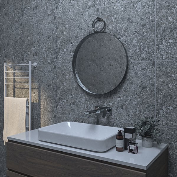 Καθρέπτης Iron Link Black Ø55 cm 